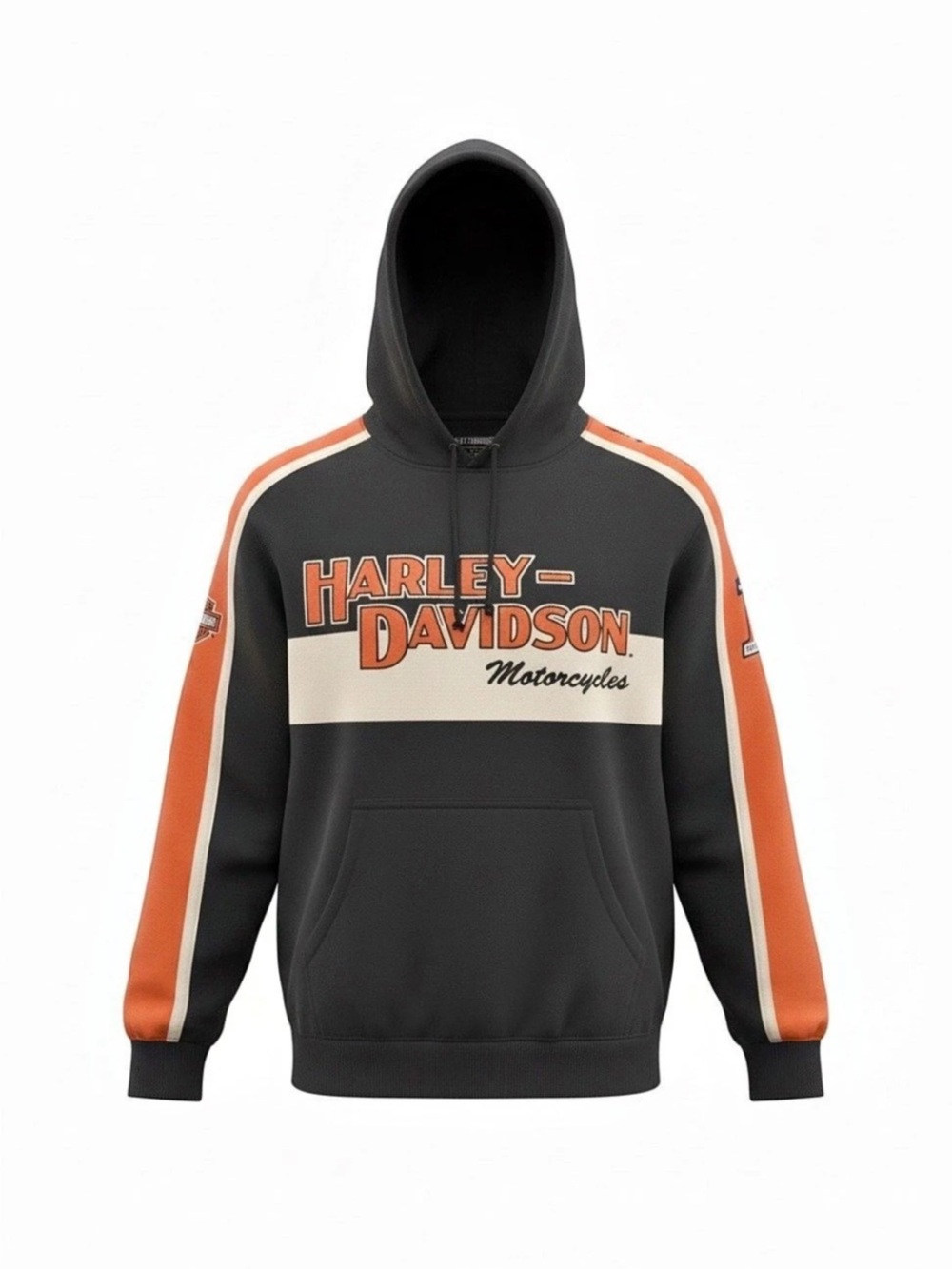 Harley-Davidson Genuine MotorClothes Racing Hoodie Black Orange